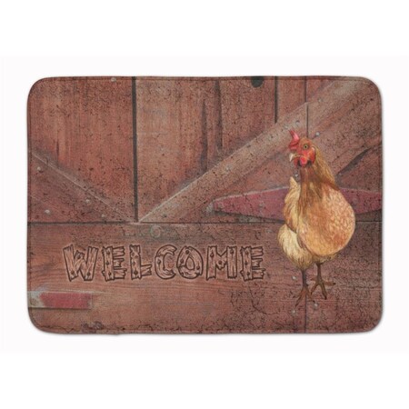 Carolines Treasures Welcome Chicken Machine Washable Memory Foam Mat SB3075RUG